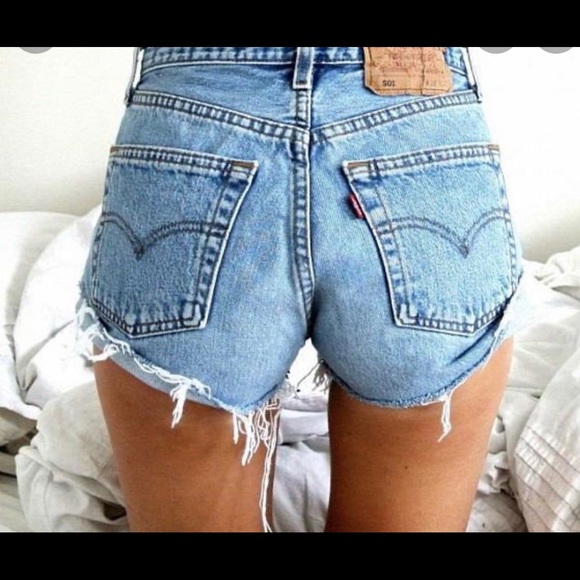 Levi's Pants - LEVIS || 501 vintage high waist denim cut off shorts size 29
